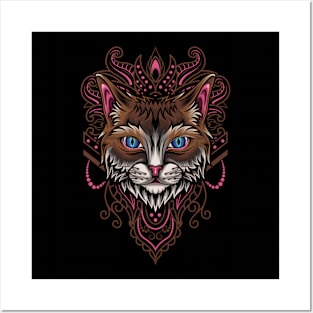 Cat Mandala Posters and Art